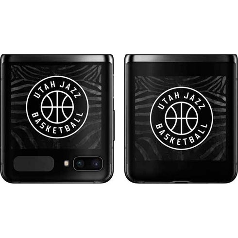 NBA Utah Jazz Black Animal Print Galaxy Z Flip Skin