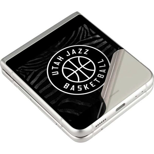 NBA Utah Jazz Black Animal Print Galaxy Z Flip3 5G Skin