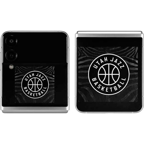 NBA Utah Jazz Black Animal Print Galaxy Z Flip4 5G Skin