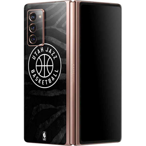 NBA Utah Jazz Black Animal Print Galaxy Z Fold2 5G Skin