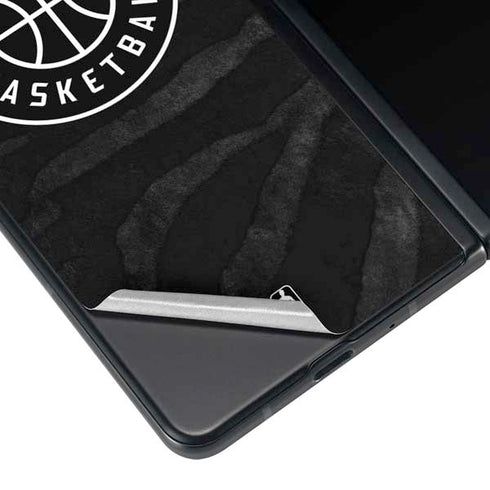 NBA Utah Jazz Black Animal Print Galaxy Z Fold4 5G Skin