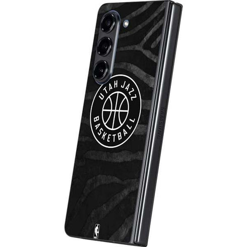 NBA Utah Jazz Black Animal Print Galaxy Z Fold5 5G Skin