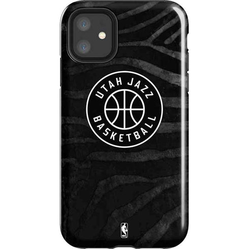 NBA Utah Jazz Black Animal Print iPhone 11 Impact Case