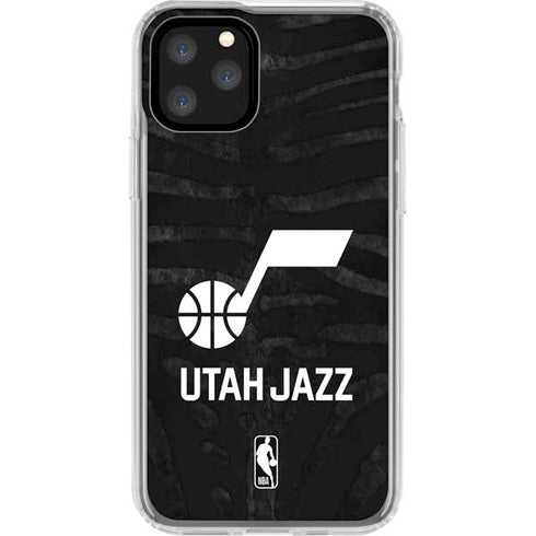 NBA Utah Jazz Black Animal Print iPhone 11 Pro Clear Case