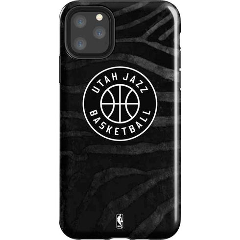 NBA Utah Jazz Black Animal Print iPhone 11 Pro Max Impact Case
