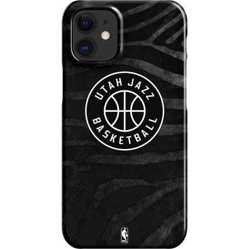 NBA Utah Jazz Black Animal Print iPhone 12 Mini Lite Case