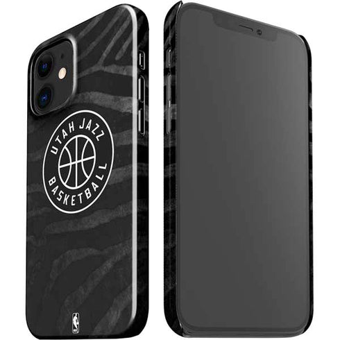 NBA Utah Jazz Black Animal Print iPhone 12 Mini Lite Case