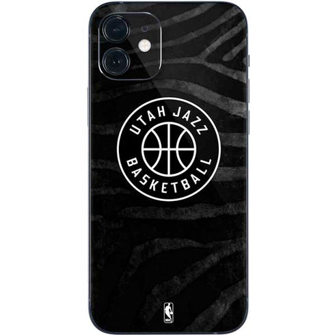 NBA Utah Jazz Black Animal Print iPhone 12 Mini Skin