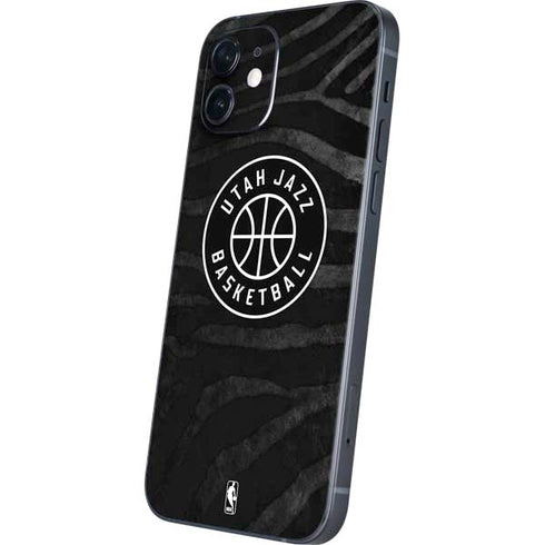 NBA Utah Jazz Black Animal Print iPhone 12 Mini Skin