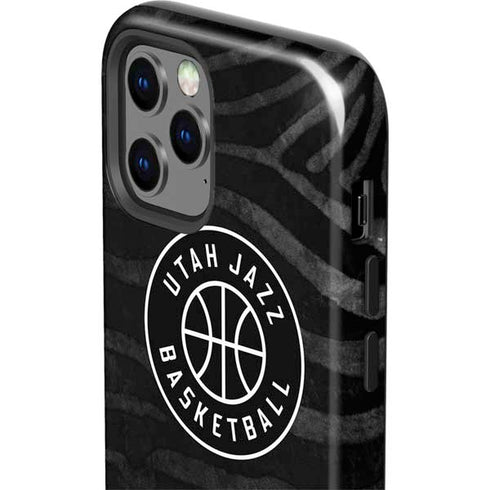 NBA Utah Jazz Black Animal Print iPhone 12 Pro Max Impact Case