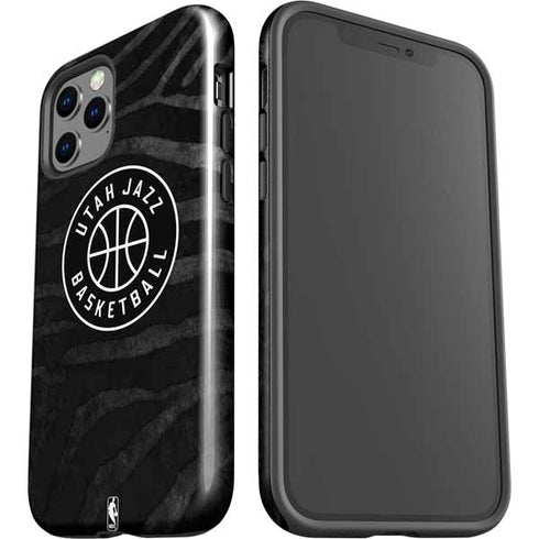 NBA Utah Jazz Black Animal Print iPhone 12 Pro Max Impact Case