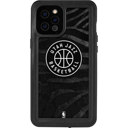 NBA Utah Jazz Black Animal Print iPhone 12 Pro Max Waterproof Case
