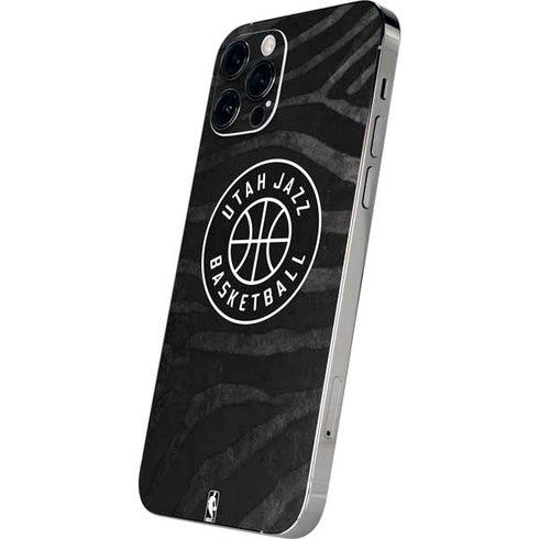 NBA Utah Jazz Black Animal Print iPhone 12 Pro Skin