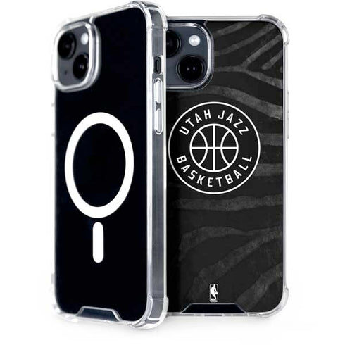 NBA Utah Jazz Black Animal Print iPhone 13 MagSafe Case