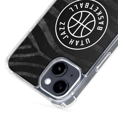 NBA Utah Jazz Black Animal Print iPhone 13 MagSafe Case