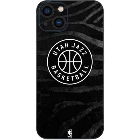 NBA Utah Jazz Black Animal Print iPhone 15 Plus Skin