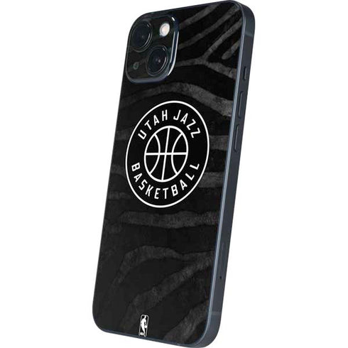 NBA Utah Jazz Black Animal Print iPhone 15 Plus Skin