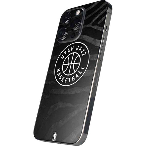 NBA Utah Jazz Black Animal Print iPhone 15 Pro Skin