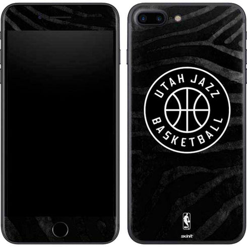 NBA Utah Jazz Black Animal Print iPhone 8 Plus Skin
