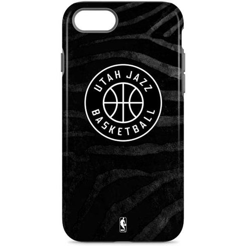 NBA Utah Jazz Black Animal Print iPhone 8 Pro Case