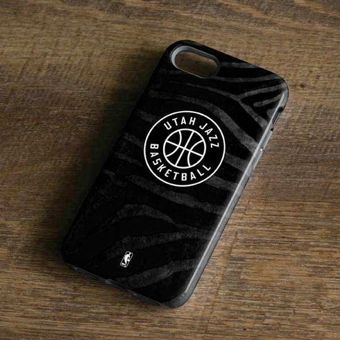 NBA Utah Jazz Black Animal Print iPhone 8 Pro Case