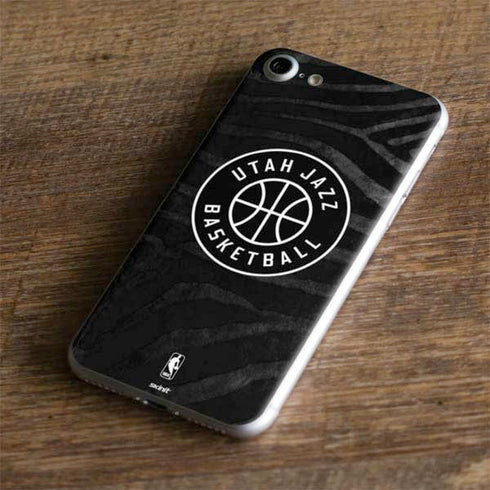 NBA Utah Jazz Black Animal Print iPhone 8 Skin