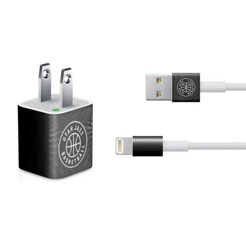 NBA Utah Jazz Black Animal Print iPhone Charger (5W USB) Skin