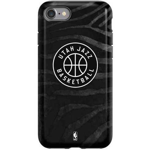 NBA Utah Jazz Black Animal Print iPhone SE (2nd & 3rd Gen) Pro Case