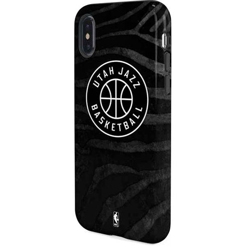 NBA Utah Jazz Black Animal Print iPhone X Pro Case