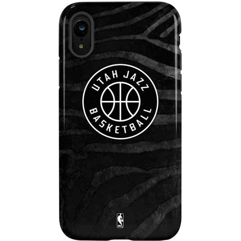 NBA Utah Jazz Black Animal Print iPhone XR Pro Case
