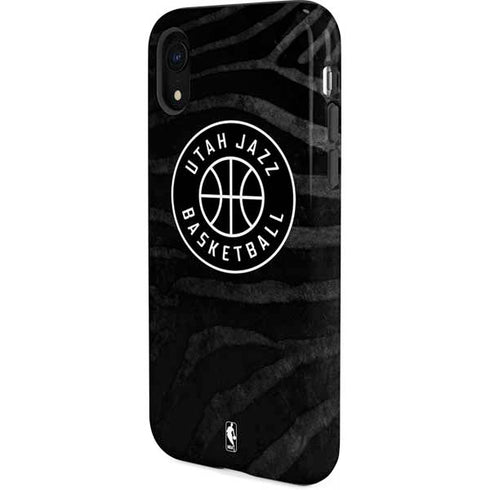 NBA Utah Jazz Black Animal Print iPhone XR Pro Case