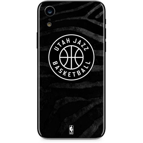 NBA Utah Jazz Black Animal Print iPhone XR Skin