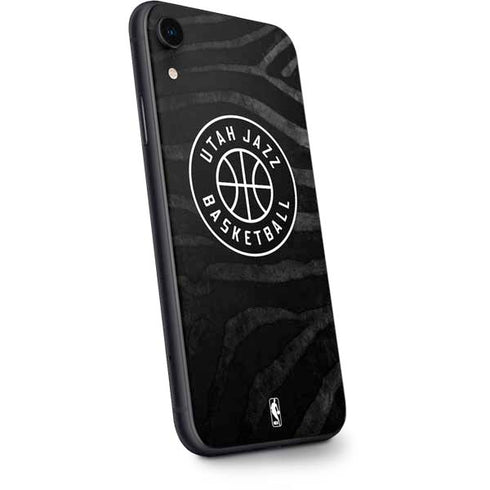 NBA Utah Jazz Black Animal Print iPhone XR Skin
