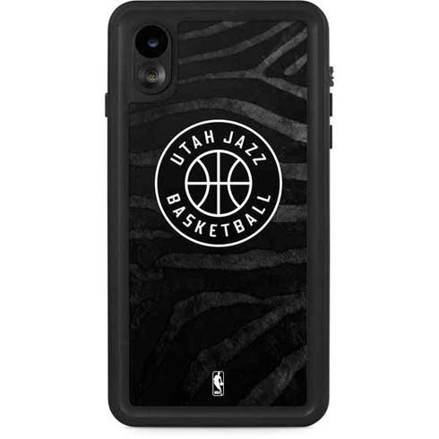 NBA Utah Jazz Black Animal Print iPhone XR Waterproof Case