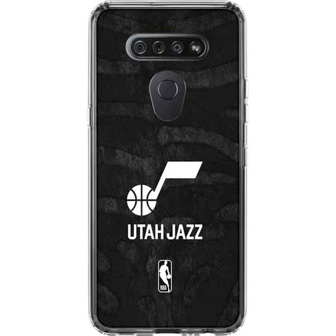 NBA Utah Jazz Black Animal Print LG K51/Q51 Clear Case