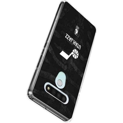 NBA Utah Jazz Black Animal Print LG Stylo 6 Clear Case