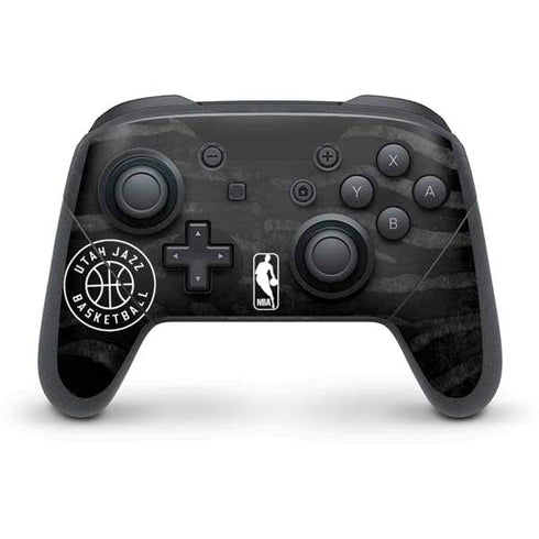 NBA Utah Jazz Black Animal Print Nintendo Switch Pro Controller Skin