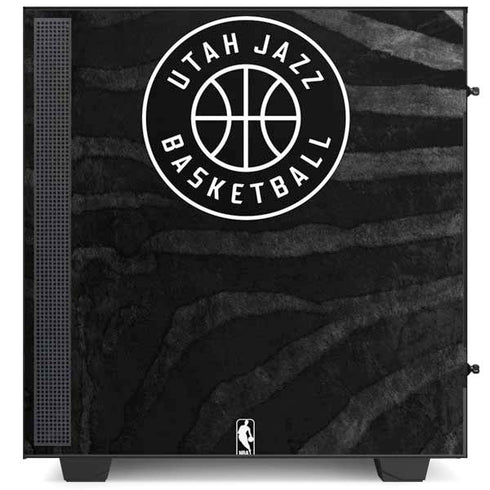 NBA Utah Jazz Black Animal Print NZXT H510 Compact ATX Mid-Tower Case Skin