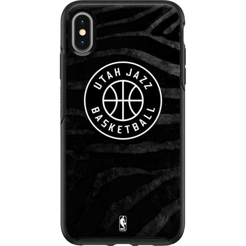 NBA Utah Jazz Black Animal Print Otterbox Symmetry iPhone Skin