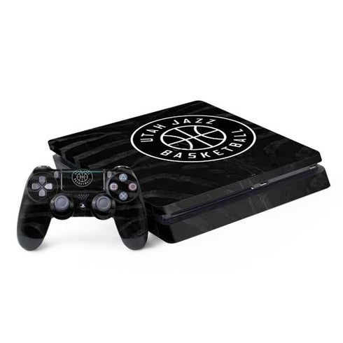 NBA Utah Jazz Black Animal Print PS4 Slim Bundle Skin