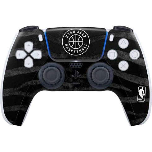 NBA Utah Jazz Black Animal Print PS5 Controller Skin