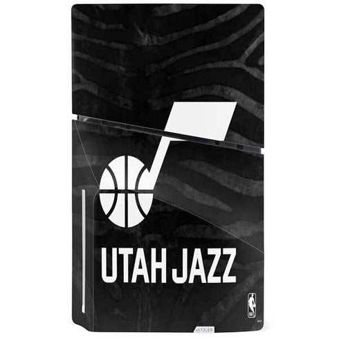 NBA Utah Jazz Black Animal Print PS5 Slim Disk Bundle Skin