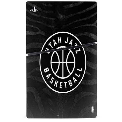 NBA Utah Jazz Black Animal Print PS5 Slim Disk Console Skin