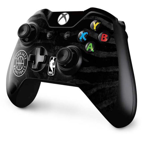NBA Utah Jazz Black Animal Print Xbox One Controller Skin