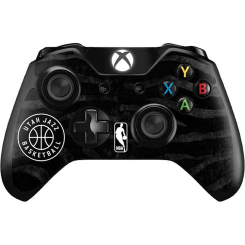 NBA Utah Jazz Black Animal Print Xbox One Controller Skin