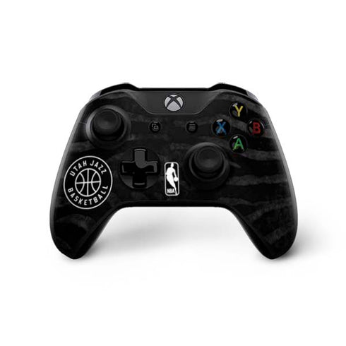 NBA Utah Jazz Black Animal Print Xbox One X Controller Skin