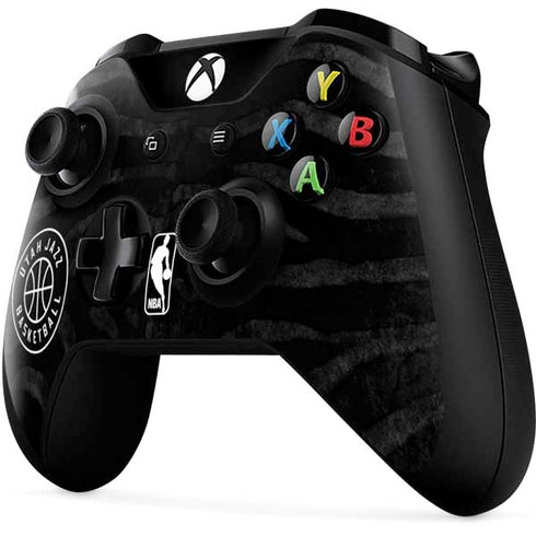 NBA Utah Jazz Black Animal Print Xbox One X Controller Skin