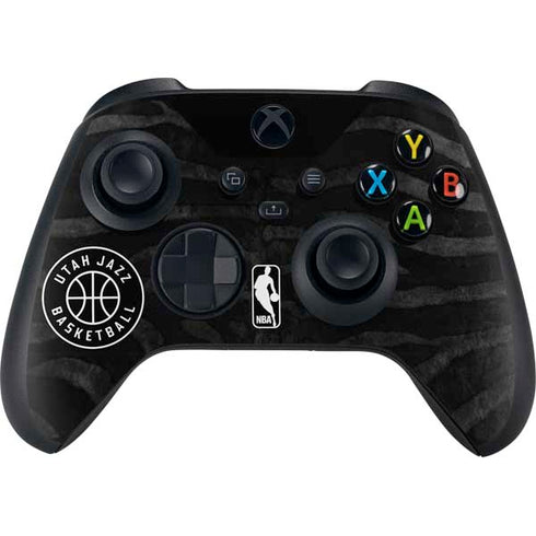 NBA Utah Jazz Black Animal Print Xbox Series X Controller Skin