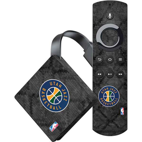 NBA Utah Jazz Black Rust Amazon Fire TV Skin