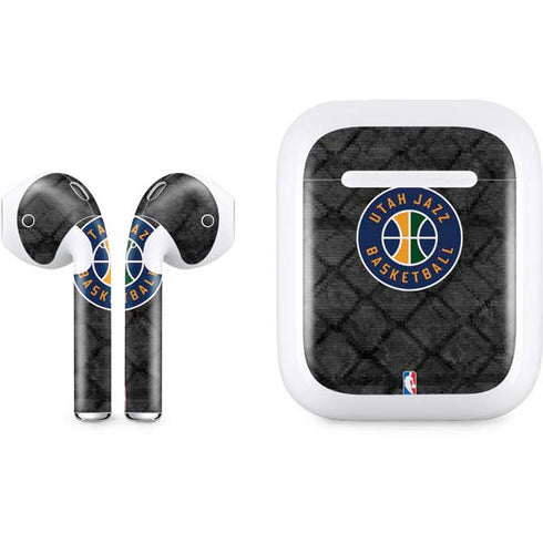 NBA Utah Jazz Black Rust Apple AirPods Skin